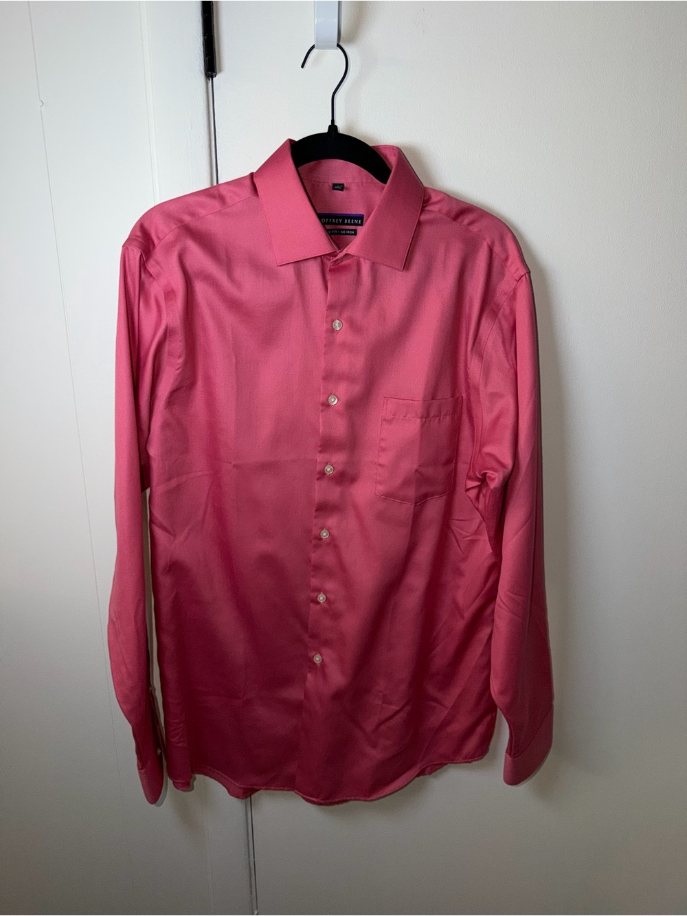 Geoffrey Beene Men’s Classic Fit Dress Shirt | Pink | Size 16 | GUC